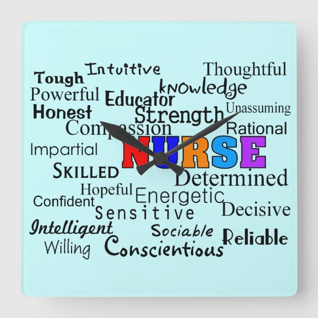 Enfermeiro Relógio "Palavras A Descrever" (Frente)