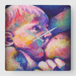 Enfermeiro Relógio Quadrado de Bebê