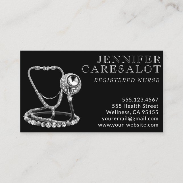 Enfermeiro RN, LVN, LPN, Cartão de visita de Caret (Frente)