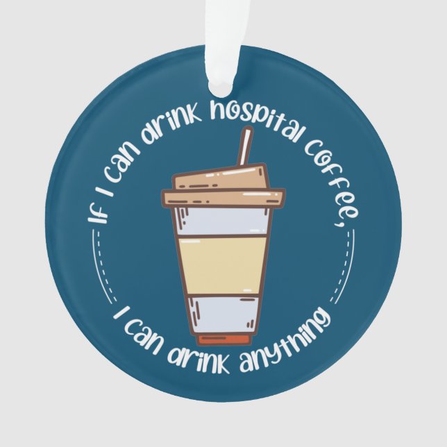 Enfermeiros Café Ornamento Acrílico (Frente)