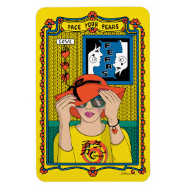 Enfrente seus Medos_B_4x6 Ímã de Geladeira