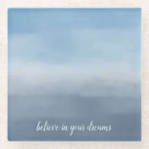 Enfumaçado Azul Ombro Aquarela