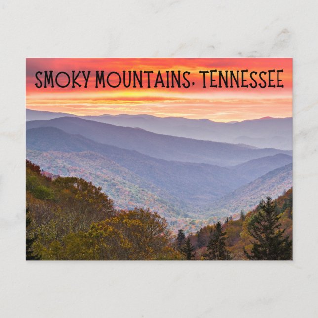 Enfumaçados Montanhas Tennessee Cartão postal Souv (Frente)