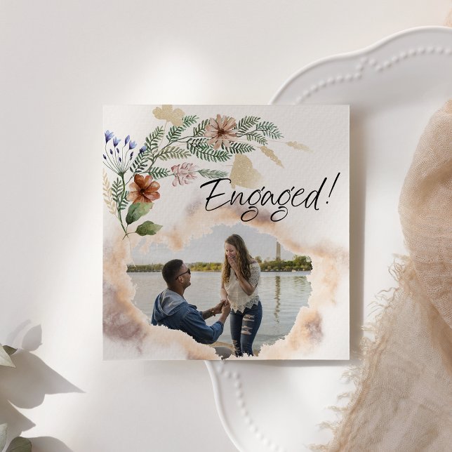 Engajamento de Foto Adicionar Floral Pequeno Botân (Criador carregado)