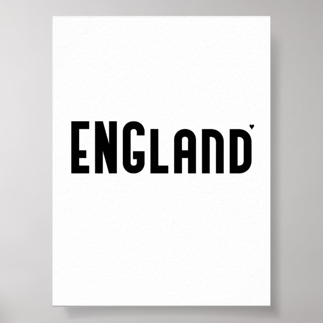 England - minimalistic typography poster (Frente)