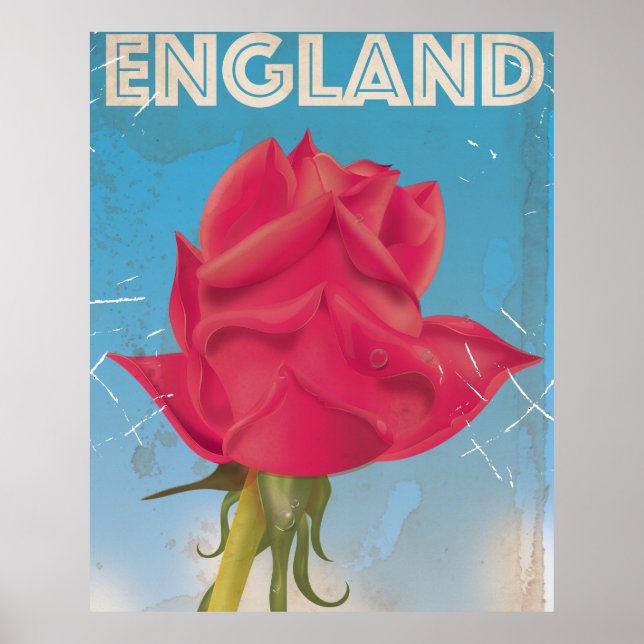 England Rose Vintage Poster (Frente)
