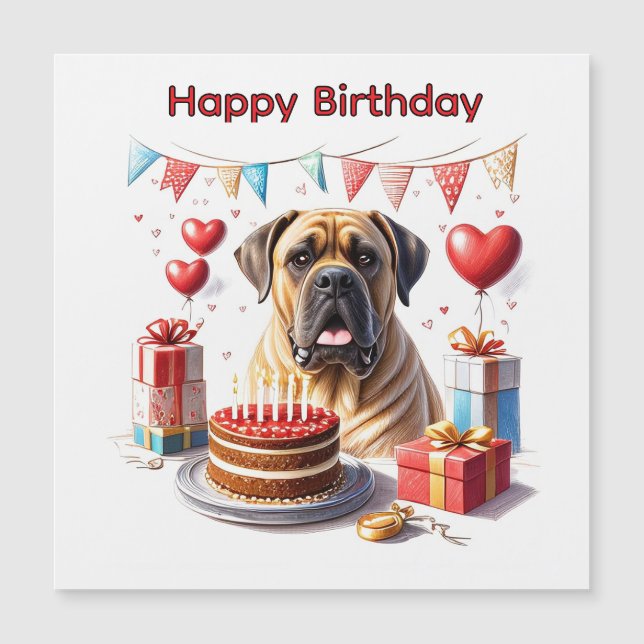 Englische Dogge Mastiff Birthday  (Frente)
