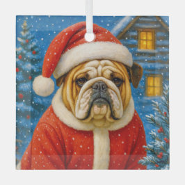 English Bulldog Holiday   Ornament