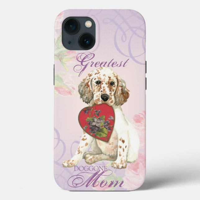 English Setter Heart Mãe (Verso)