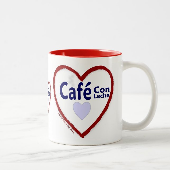 Engodo Leche de Café do amor - caneca do Dois-Tom (Direita)