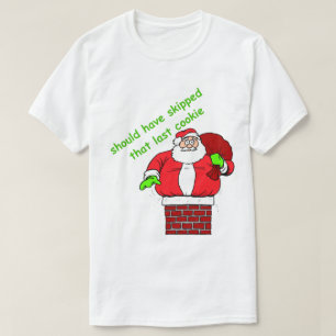 Engraçada Camisa De Natal Gordura Santa Claus Chi