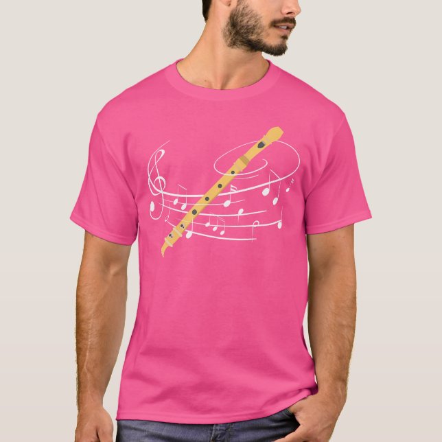 Engraçada Camisa Fluta Presente (Frente)