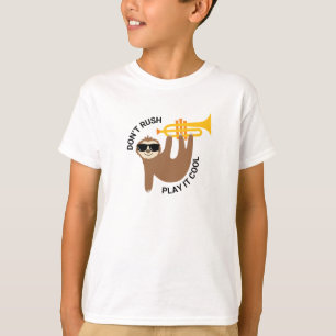 Engraçada Camiseta de preguiça de trompete para cr