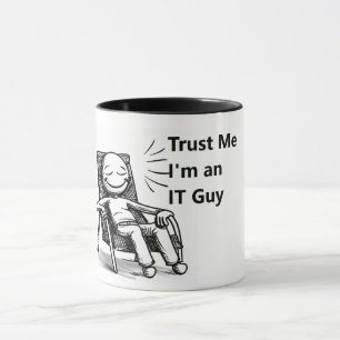 Engraçada caneca para uma cara de TI