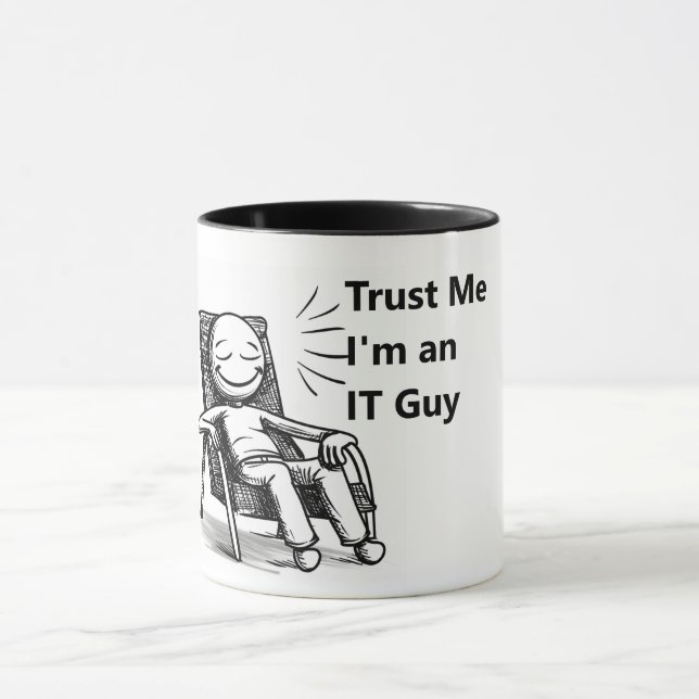 Engraçada caneca para uma cara de TI (Centro)
