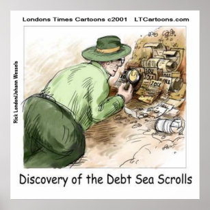 Engraçada Debt Sea Scrolls Poster