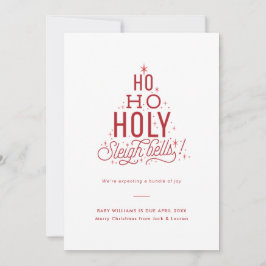 Engraçada Gravidez Natal Anúncio Ho Ho Santa