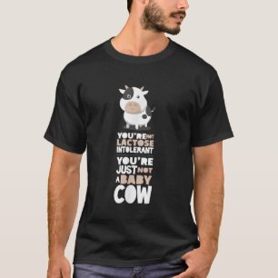 Engraçada Vegan Camisa Não Lactose Vaca Bebê Intol