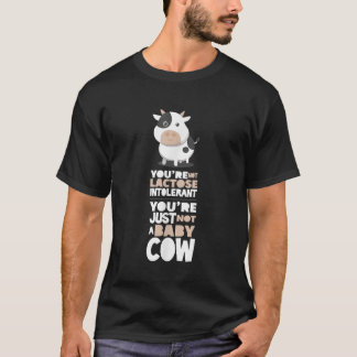 Engraçada Vegan Camisa Não Lactose Vaca Bebê Intol