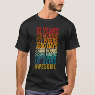 Engraçado 10.º aniversário Camisa Velho Metro Engr