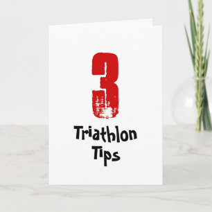 Engraçado 3 Dicas Triathlon - Cartão Triatleta Boa