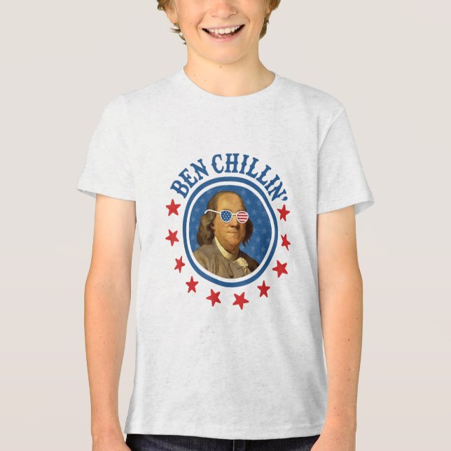 Engraçado 4 De Julho _ Ben Chillin _ Ben Franklin  (Frente)