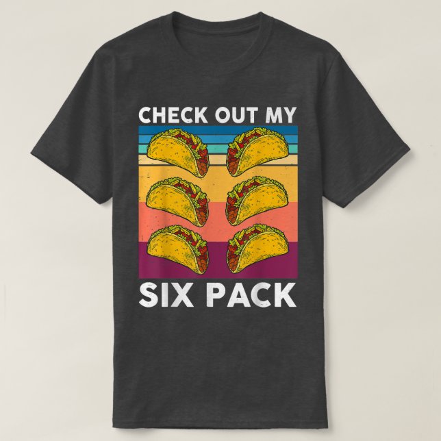 Engraçado 6 Pack Meican Gym Top para Taco Lovers F (Frente do Design)