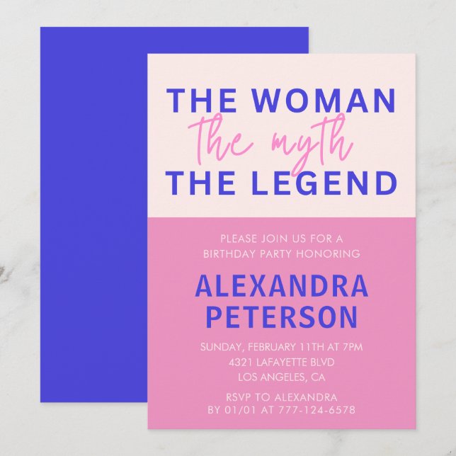 Engraçado 85 anos de convites para mulheres Mitos  (Frente/Verso)