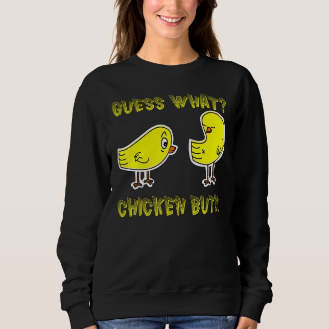 Engraçado Adivinha Que Bumbum De Frango! Camisas b (Frente)