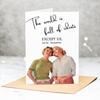 Engraçado Adulto Melhor Amigos Sarcástico Cartão d