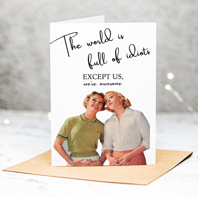 Engraçado Adulto Melhor Amigos Sarcástico Cartão d (Criador carregado)