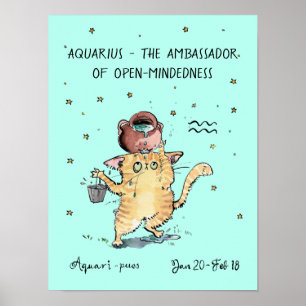 Engraçado Aquarius poster Zodiac - Sinal de estrel