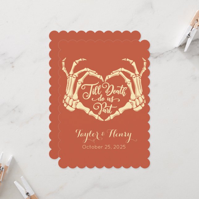 Engraçado Até A Morte Nos Festejar Convites De Cas (Frente/Verso In Situ)