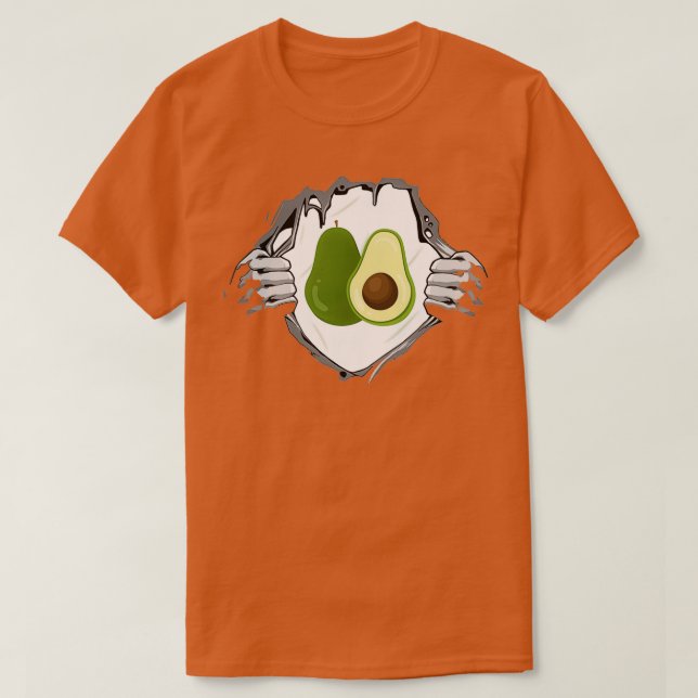 Engraçado Avocado Camisa Esclarecida Clássica (Frente do Design)