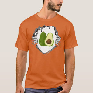 Engraçado Avocado Camisa Esclarecida Clássica