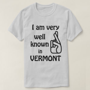 Engraçado, bem conhecido na camiseta Vermont