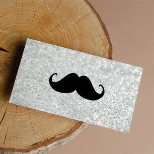Engraçado bigode preto e prata-cinzenta branca