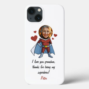 Engraçado Black & Maroon Cartoon Super-Herói Vovó