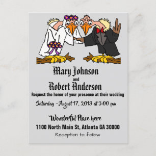 Engraçado Buzzard Bride e Convite para Casamento d