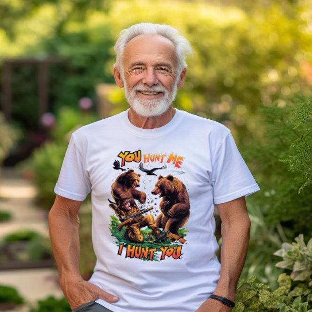 Engraçado Caça Ursos de Camiseta Batalha por Rifle (Criador carregado)