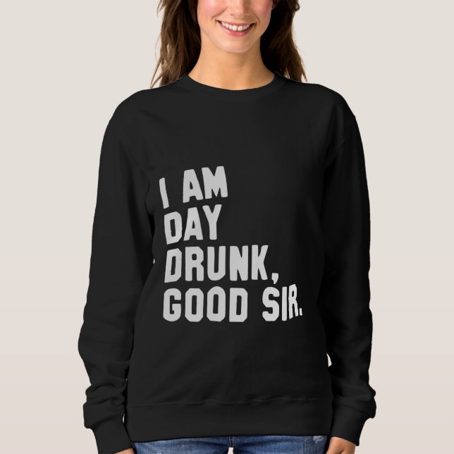 Engraçado Camisa De Bebendo Eu Sou Bebado De Dia B (Frente)