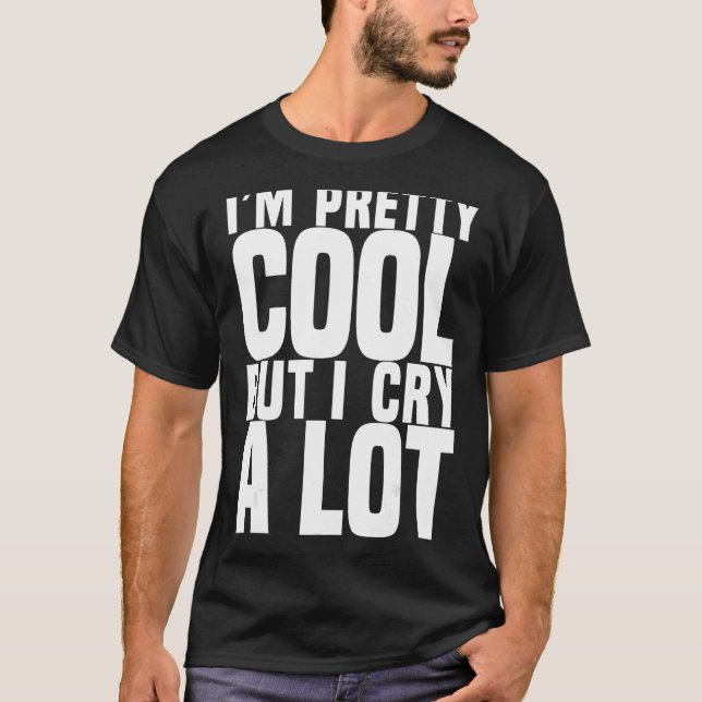 Engraçado Camisa de Palavras Eu sou Bonito, mas eu (Frente)