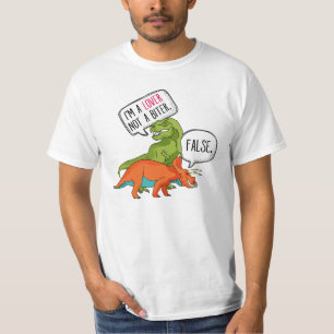 Engraçado Camisa T-Rex Dinossauro Tricerátops Eu