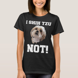 Engraçado camiseta de cachorro, eu digo, não camis