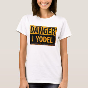 Engraçado, camiseta "PERIGO, Eu Odeio"