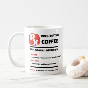 ENGRAÇADO! ☕ Caneca de Café com Receita de Piada P