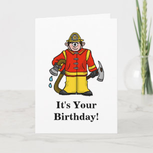 Engraçado Cartão de Aniversário do FiremanPerso