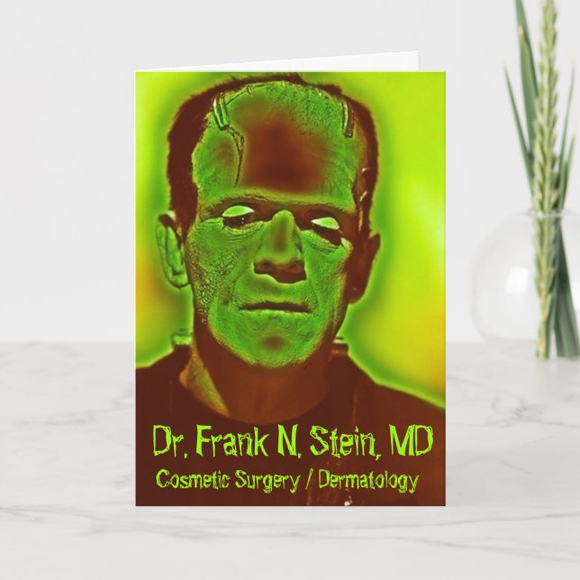 Engraçado Cartão de Halloween Feliz Halloween Gree (Frente)