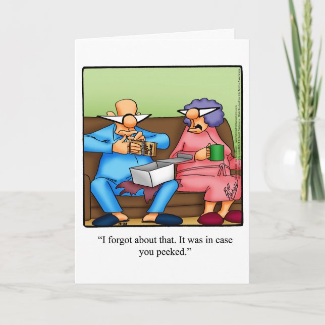 Engraçado Cartão de Saudação Humor de Natal (Frente)