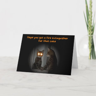 Engraçado Cartões de Aniversário Olhos de Gato bri